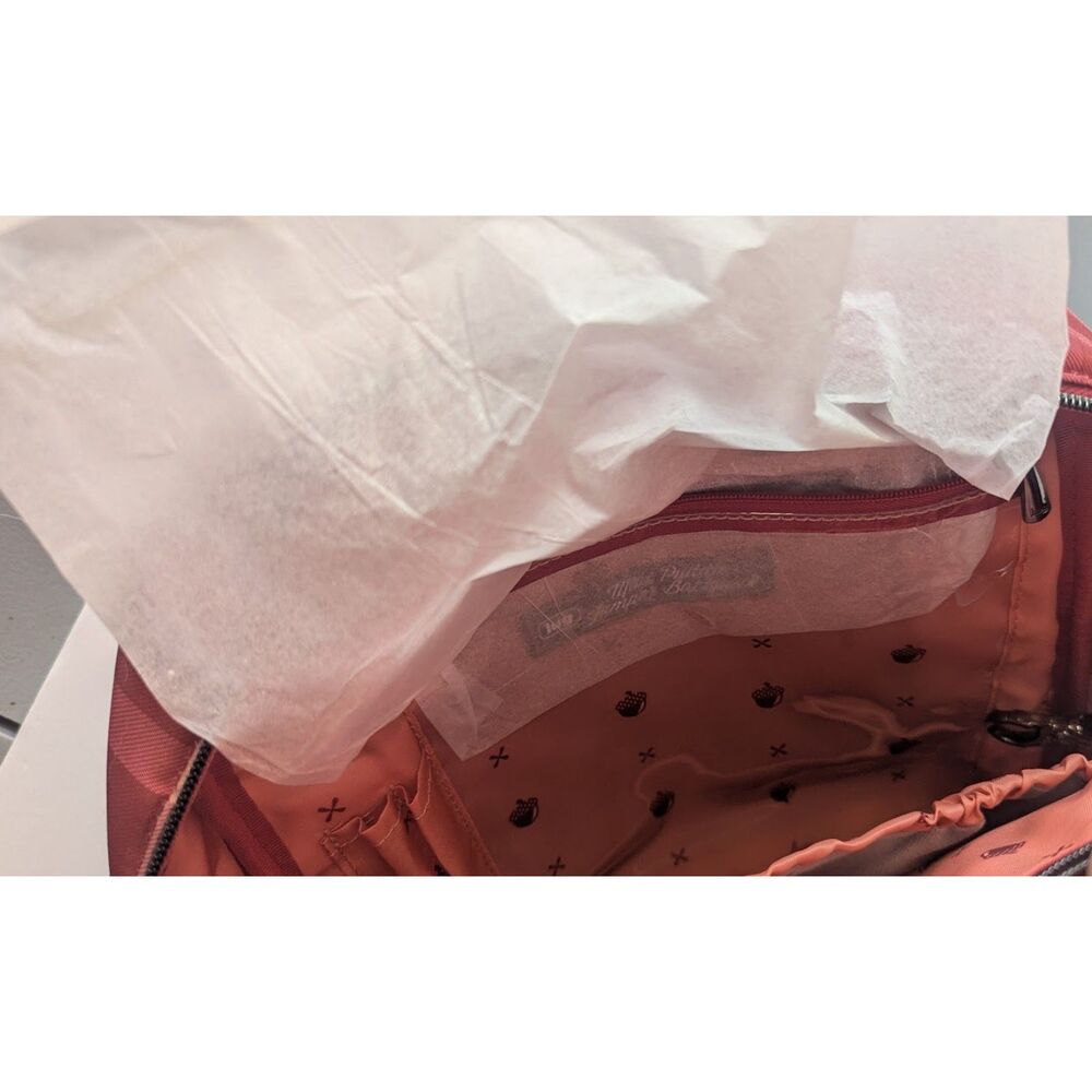 NWT Lug Mini Puddle Jumper Convertible Backpack Tote Bag Red Tempo Plaid Acorn - Picture 9 of 10